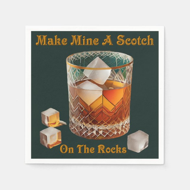 Cocktailstunde machen mich zu einem Schotten auf d Serviette (Vorderseite)