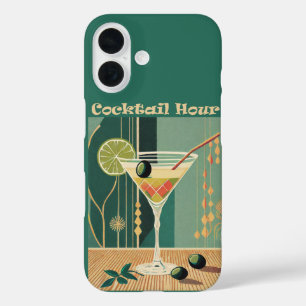Cocktailstunde Mid-Century-Modern-Martini iPhone 16 Hülle