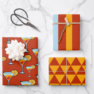 Cocktailstunde Wrapping Paper Set Geschenkpapier Set