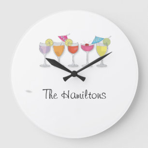 Cocktailsuhr Große Wanduhr