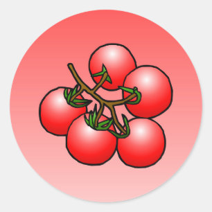 Cocktailtomaten - Klassischer runder Aufkleber