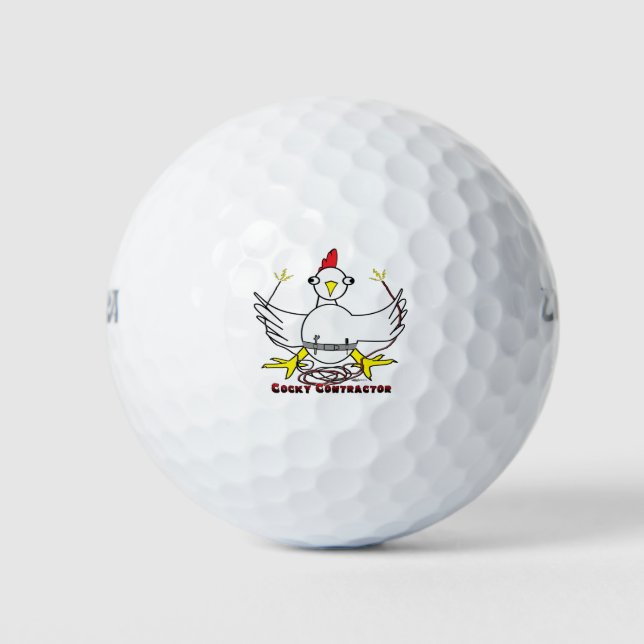 Cocky Contractor Golfball (Vorderseite)
