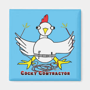 Cocky Contractor Magnet