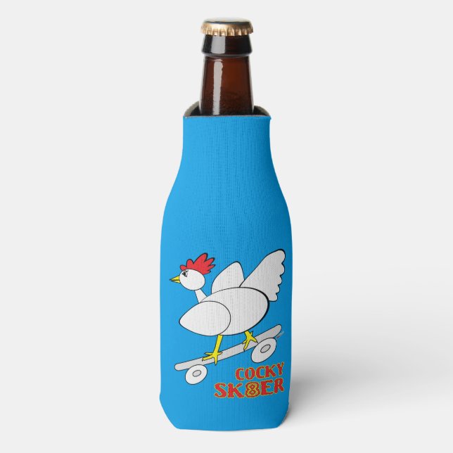 Cocky Skater Flaschenkühler (Flaschenvorderseite)