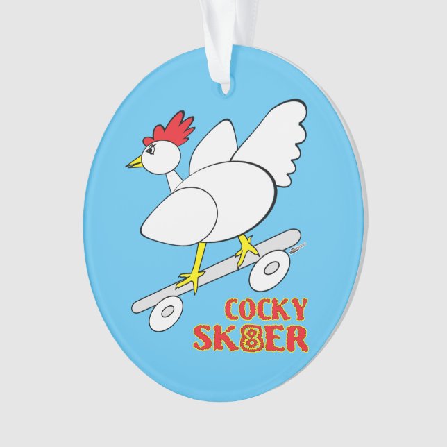 Cocky Skater Ornament (Vorderseite)