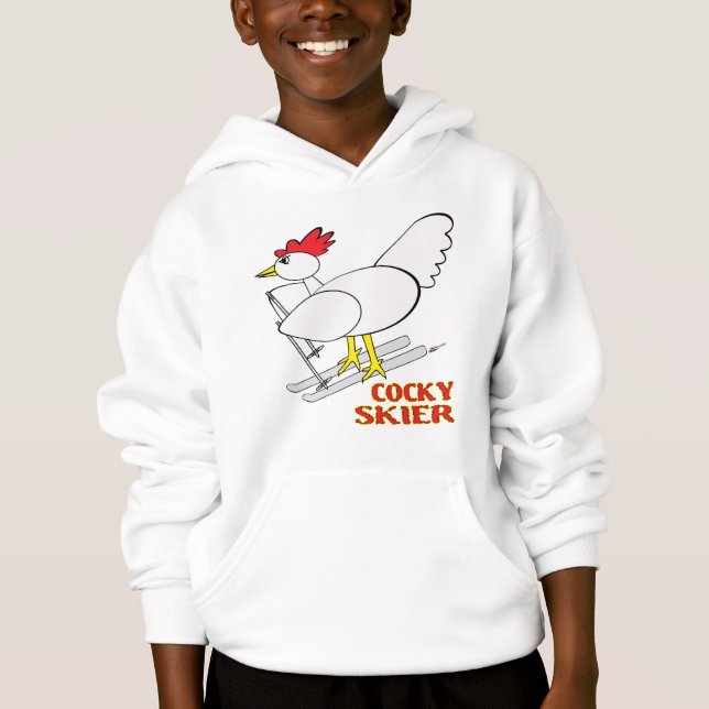 Cocky Skier Hoodie (Vorderseite)