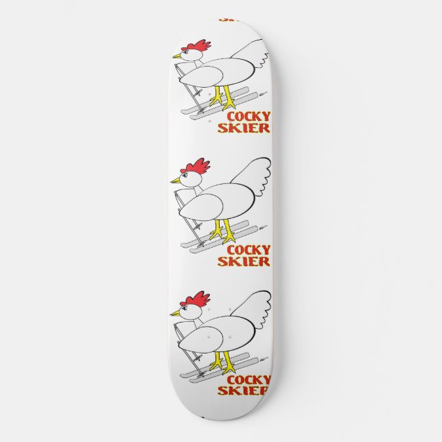 Cocky Skier Skateboard (Vorderseite)