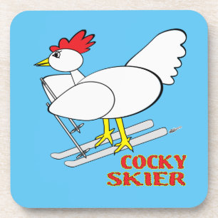 Cocky Skier Untersetzer