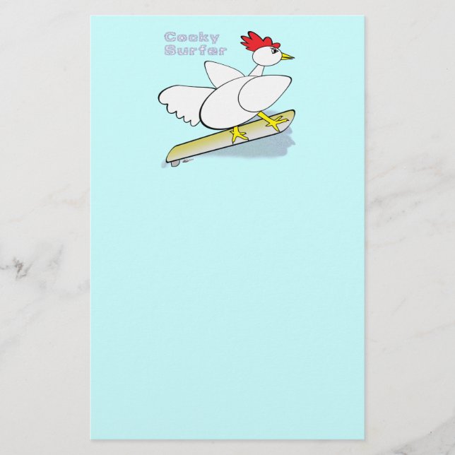 Cocky Surfer Briefpapier (Vorderseite)