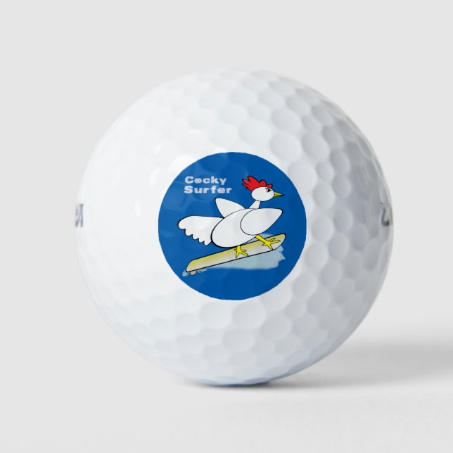 Cocky Surfer Golfball (Vorderseite)