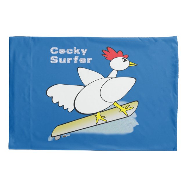 Cocky Surfer Kissenbezug (Rückseite)