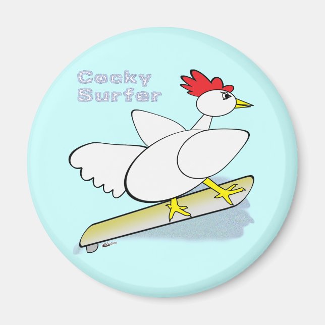Cocky Surfer Magnet (Vorne)