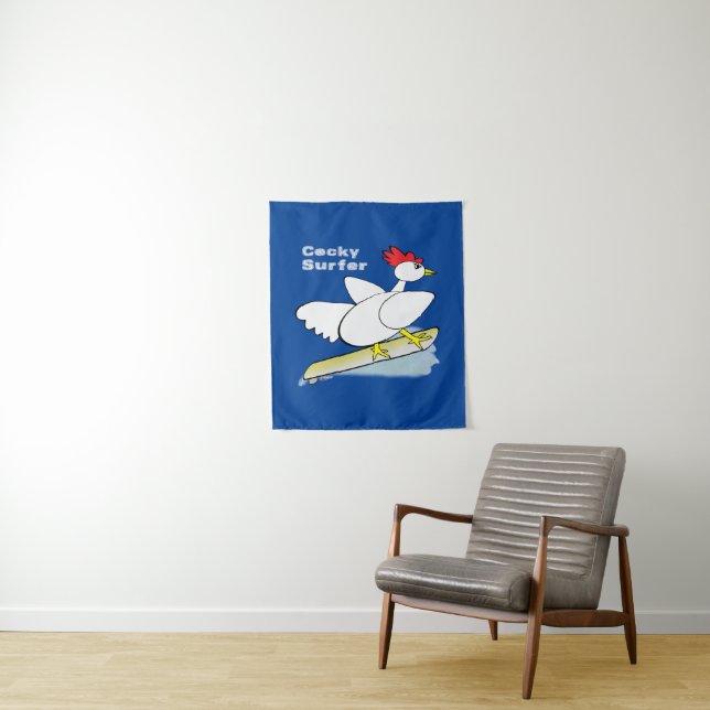 Cocky Surfer Wandteppich (Beispiel)