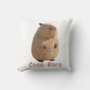 Coco-Bara Vibes. Capybara Core: Kokospalme-Couture Kissen