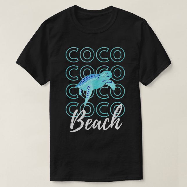 Coco Beach Florida, Family Vacation Sea Turtle T-Shirt (Design vorne)