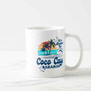 Coco Cay Bahamas Beach Sommerurlaub Vintager 80er Kaffeetasse