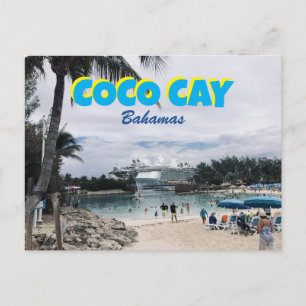 Coco Cay Bahamas Kreuzfahrtschiff Reise Postkarte