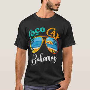 Coco Cay Bahamas Vacation Sonnenbrille Palm Trees  T-Shirt