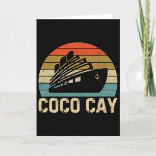 Coco Cay Byhamas Vintage Retro Souvenirs Karte