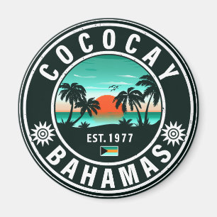 Coco Cay Insel Bahamas Vintage Souvenirs 80er Jahr Magnet