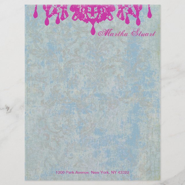 Coco Chandelier CHANGE FARBE ~ Letterhead Briefkopf (Vorderseite)