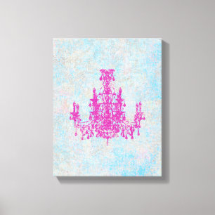 Coco Chandelier FARBE ÄNDERN ~ Wrapped Canvas 1,9 Leinwanddruck