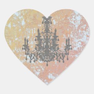 Coco Chandelier - FARBE / FORM / GRÖßE ÄNDERN Herz-Aufkleber