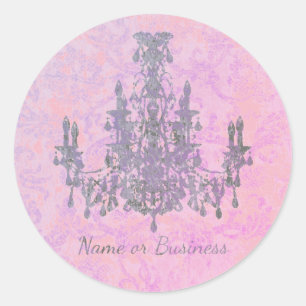 Coco Chandelier - FARBE / FORM / GRÖßE ÄNDERN Runder Aufkleber