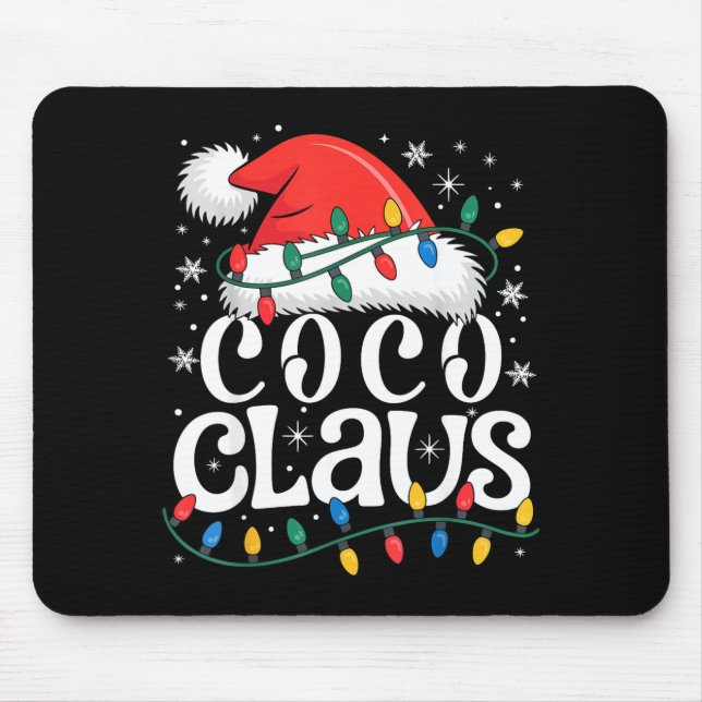Coco Claus Funny Xmas Christmas Grandma Holiday St Mousepad (Vorne)