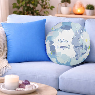 Coco das Kaninchen-Kissen – Chinesischer Zodiak Rundes Kissen