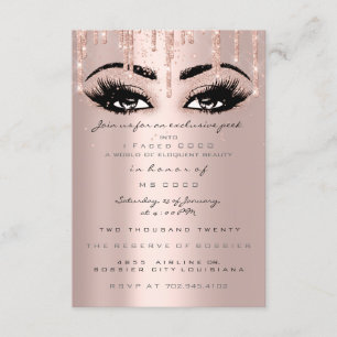 Coco Event Tropfen Rose Wimpern Formal Konfetti Einladung