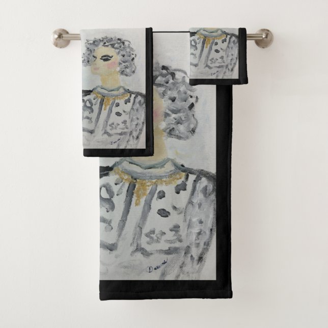 Coco Famous Paris Designer Badhandtuch Set (Insitu)