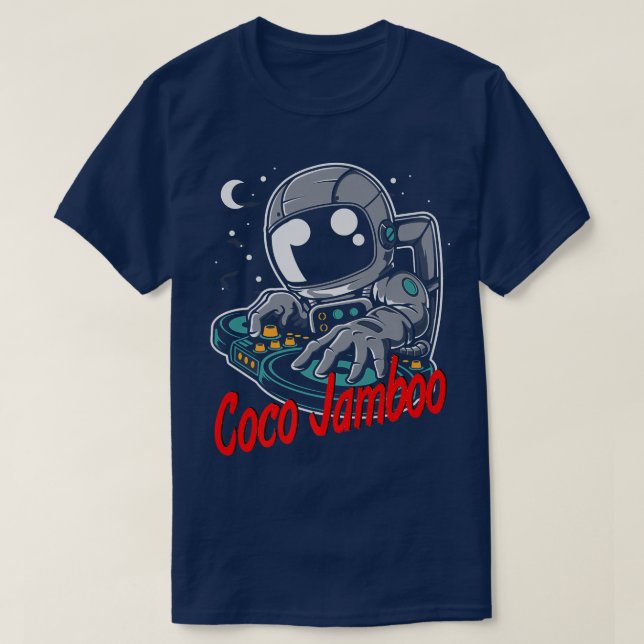 Coco Jambo Astronaut Cartoon Dj Premium T- T-Shirt (Design vorne)