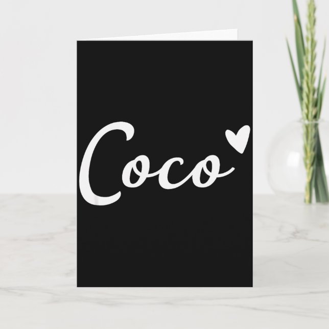 Coco Niedlich Herz Lustige Oma Muttertag  Karte (Vorderseite)