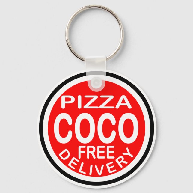 Coco Pizza Delivery Schlüsselanhänger (Vorderseite)