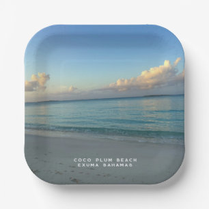 Coco Plum Beach Exuma Bahamas Pappteller