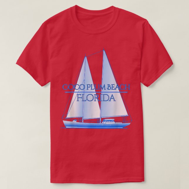 Coco Plum Beach Florida Coastal Nautical Sailing S T-Shirt (Design vorne)