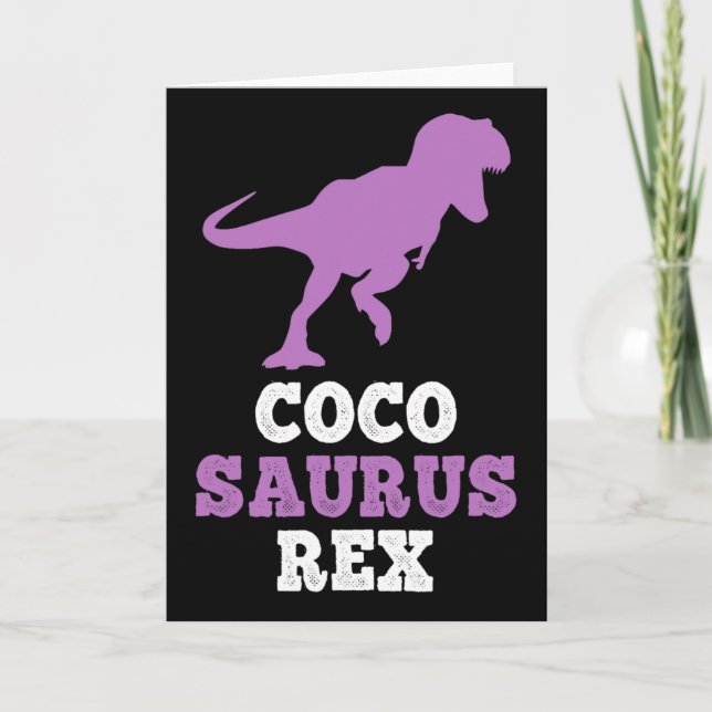 Coco-saurus Rex Dino Dinosaur Cocosaurus Funny  Karte (Vorderseite)