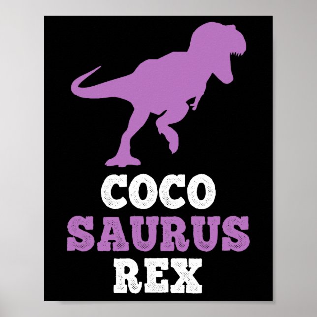 Coco-Saurus Rex Dino Dinosaurier Cocosaurus Lustig Poster (Vorne)