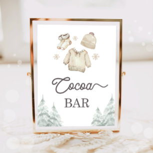 Cocoa Bar Heiße Schokoladen-Bar Baby, es ist kalt Poster