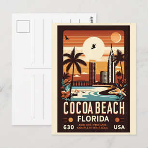 Cocoa Beach City Florida Küsten Geschenke Postkarte