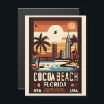 Cocoa Beach City Florida Küstenlinie Geschenke Magnetkarte<br><div class="desc">Entdecken Sie Cocoa Beach, eingebettet an der atemberaubenden Küste Floridas. Mit seinen unberührten Sandstränden und dem kristallklaren Wasser bietet das Cocoa Beach die ideale Kulisse für Ihre personalisierten Produkte. Lass deine Kreativität, je mehr du dir Gegenstände anpasst, die von der Sonne inspiriert werden, surf und entspanntem Lebensstil dieser bezaubernden Stadt...</div>