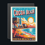 Cocoa Beach City Florida Küstenlinie Geschenke Magnetkarte<br><div class="desc">Entdecken Sie Cocoa Beach, eingebettet an der atemberaubenden Küste Floridas. Mit seinen unberührten Sandstränden und dem kristallklaren Wasser bietet das Cocoa Beach die ideale Kulisse für Ihre personalisierten Produkte. Lass deine Kreativität, je mehr du dir Gegenstände anpasst, die von der Sonne inspiriert werden, surf und entspanntem Lebensstil dieser bezaubernden Stadt...</div>