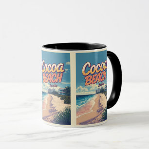 Cocoa Beach City Florida Küstenlinie Geschenke Pos Tasse