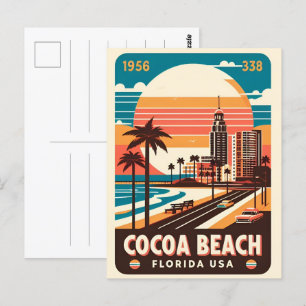 Cocoa Beach City Florida Küstenlinie Geschenke Postkarte