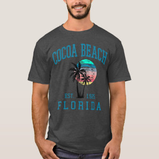 Cocoa Beach Florida Beach Retro Sonnenuntergang Pa T-Shirt