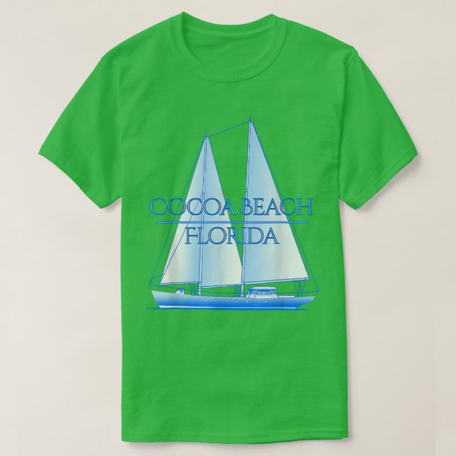 Cocoa Beach Florida Küste Nautic Sailo T-Shirt (Design vorne)