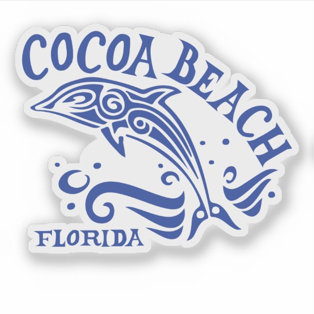 Cocoa Beach Florida mit Dolphin Aufkleber (Vorderseite)