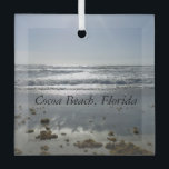 Cocoa Beach Florida Ornament Aus Glas<br><div class="desc">Ein Dekor mit einem Foto von Cocoa Beach,  Florida.</div>