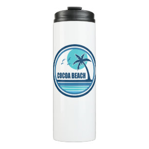 Cocoa Beach Florida Palm Tree Birds Thermosbecher